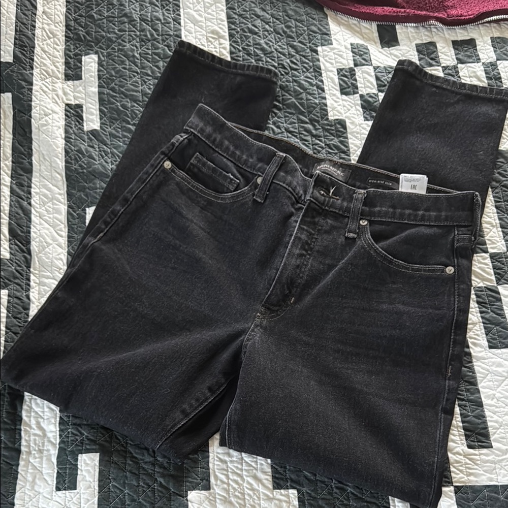 Black Denim High Rise Slim size 29 Banana Republic